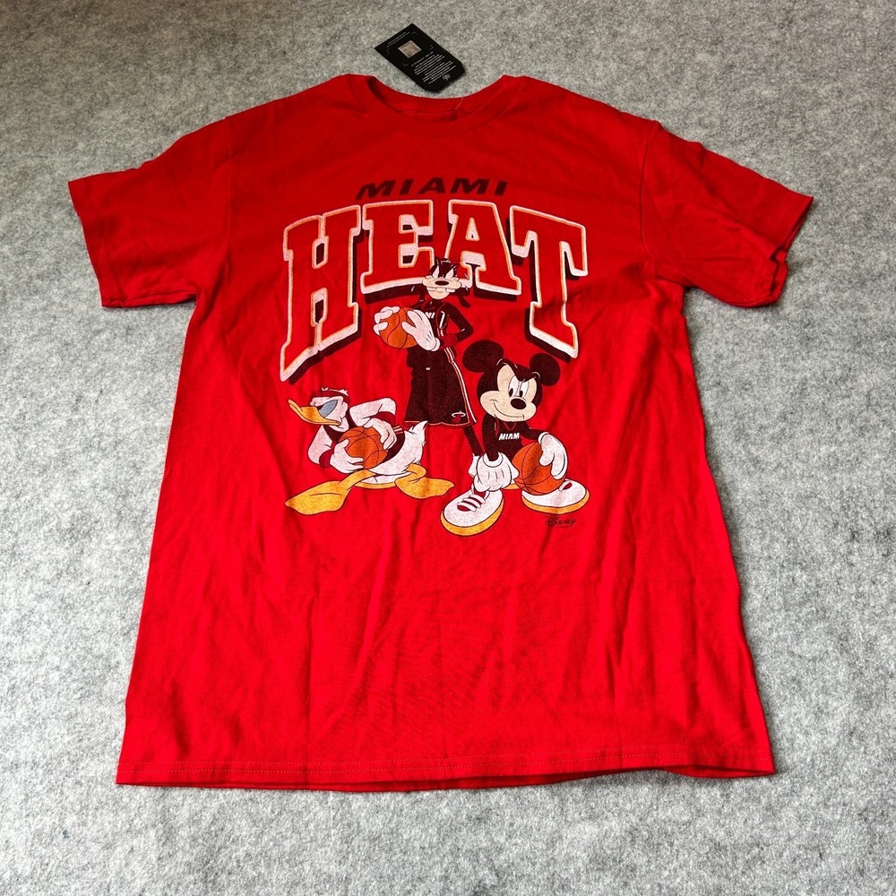 NWT Miami Heat Short Sleeve Tee Shirt Small Junk Food Brand NBA Authentic